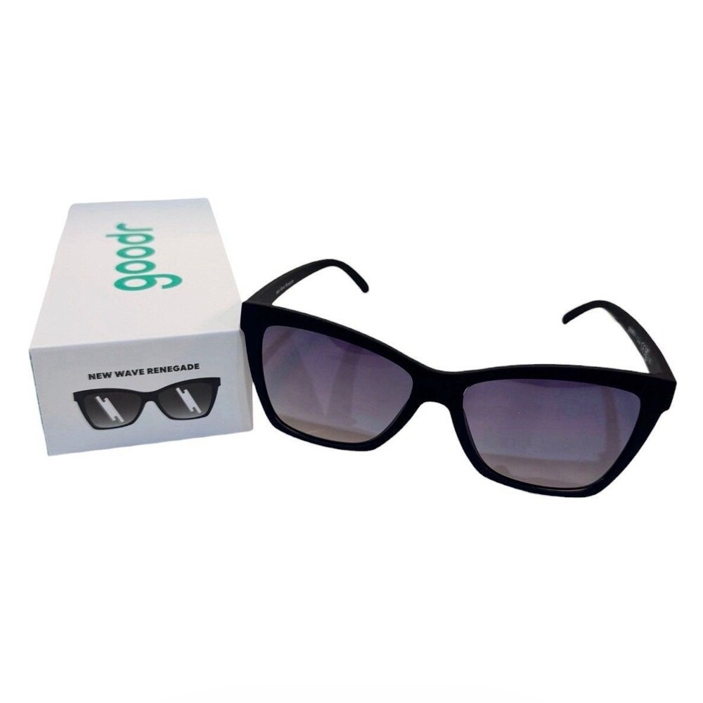 Goodr Pop G Polarized Sunglasses “New Wave Renegade” Black w/Box & Bag New